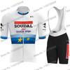 Soudal Quick Step Cycling Jersey Men's Set Summer Cycling Clothing Road Race Bike Shirt Suit MTB Women Bicycle Bib Shorts
