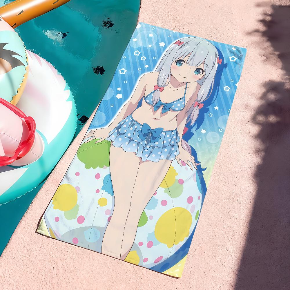 Anime cute I-Izumi S-Sagiri Towel Drying Bath Towel Applicable To Light Swimming Camping Yoga Beach Out