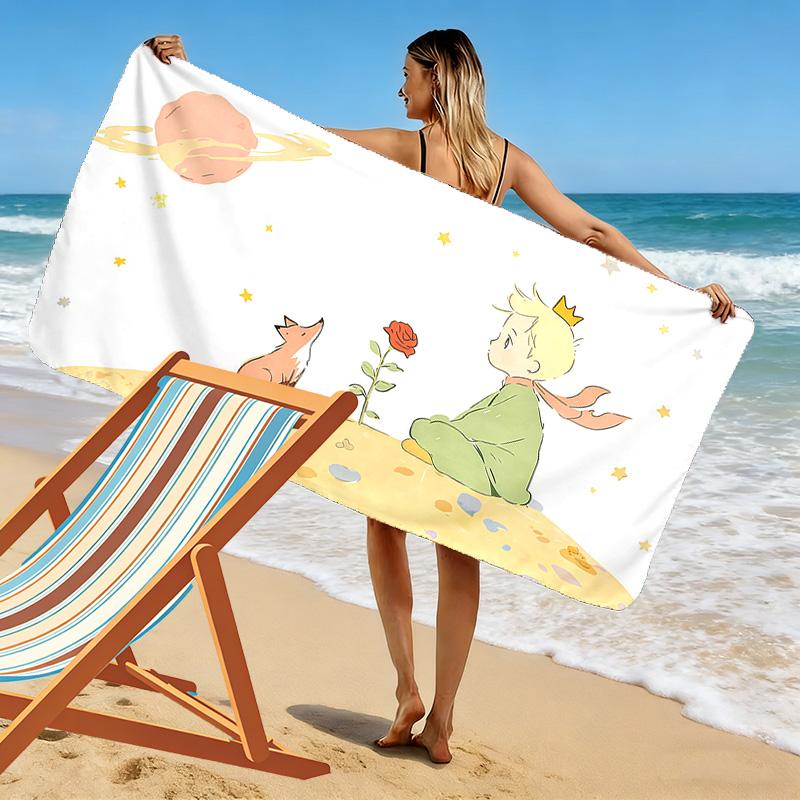 The Little Prince Print Beach Towel, Large Soft Quick Dry Towel for Beach Camping Swimming