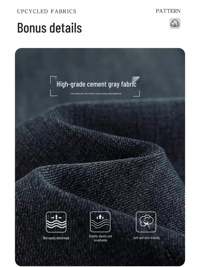 Women's High Waist Slimming Cement Gray Jeans - 2025 Spring/Autumn Collection, Pear-Shaped Fit, Straight & Narrow Leg