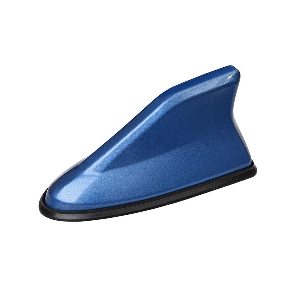 

Водонепроницаемая универсальная автомобильная радиоантенна, декоративная антенна в форме плавника акулы на крыше с основанием из клейкой ленты и функцией FM/AM-радио синий
