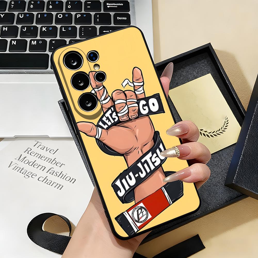 

BJJ Brazilian Jiu Jitsu Phone Case For Samsung S26 S25 S24 FE S23 S22 S21 Plus S20 Ultra Note20Ultra Black Soft Shell Galaxy S24 Ultra