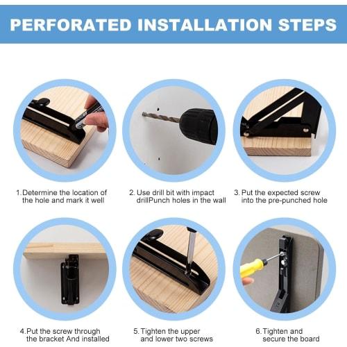 Shelf Bracket, Folding Bracket, Shelf Support, Hanging Shelf Bracket, Wall Mounting Accessory, Steel Bracket, L-Shaped, Foldable, Space-Saving, Stainl