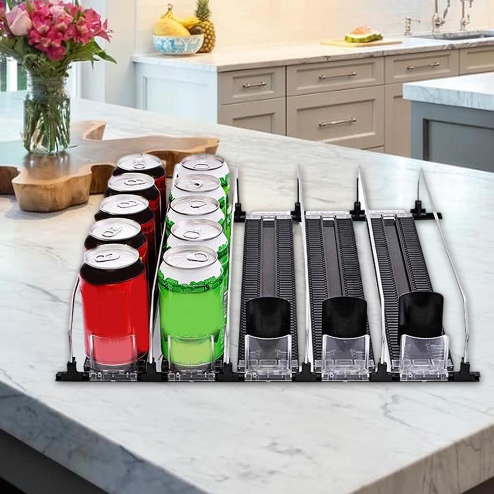 38x8cm Refrigerator Beverage Push Can Dispenser Beverage Thrusters Beer Manager Push Rack Rack Slid Self Display Storage China Mainland 6440₽
