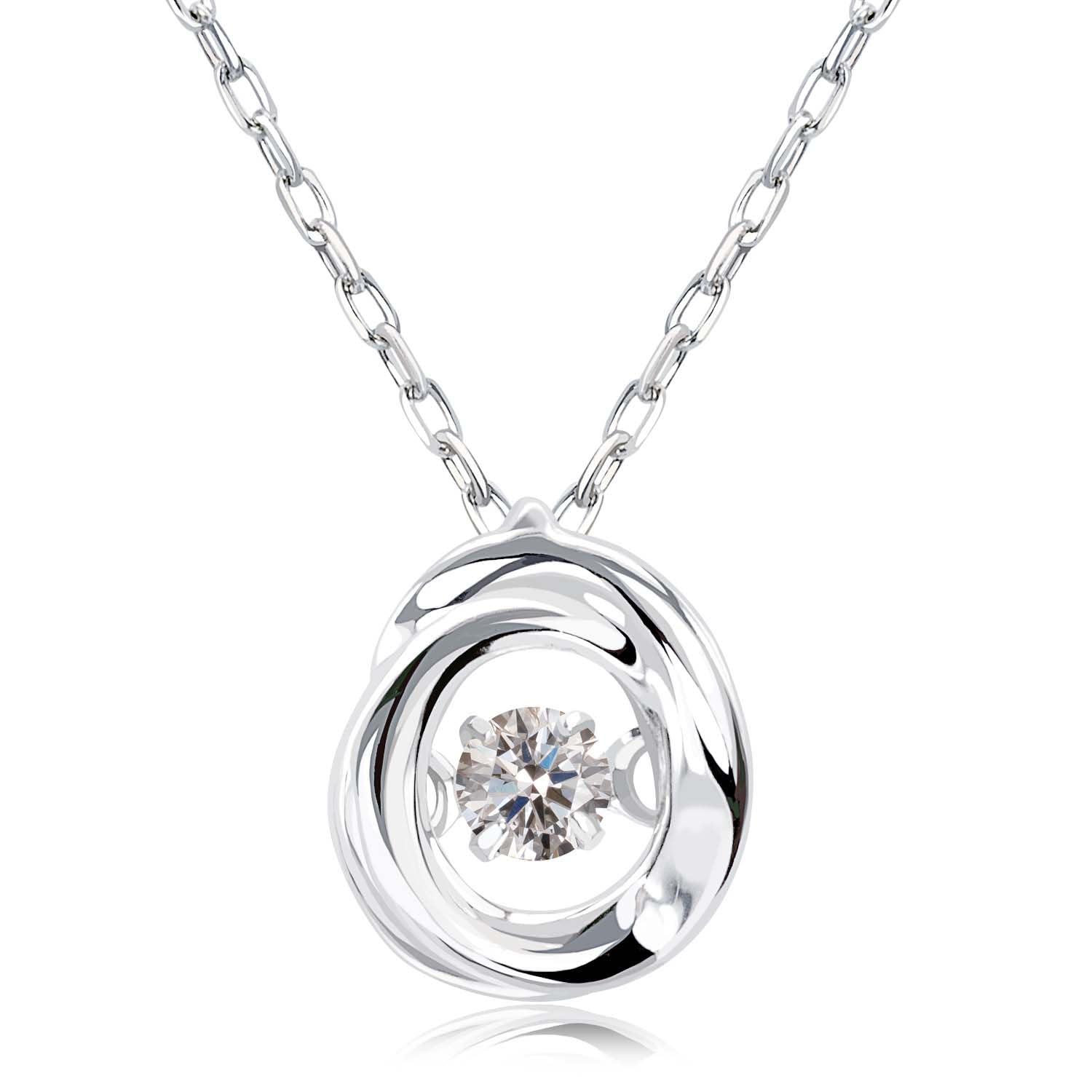 

Діамантове намисто Pt900 Платина Танцююче коло Діамант [Lara Christie] 0.03ct lpi51-0002-pt платиновий