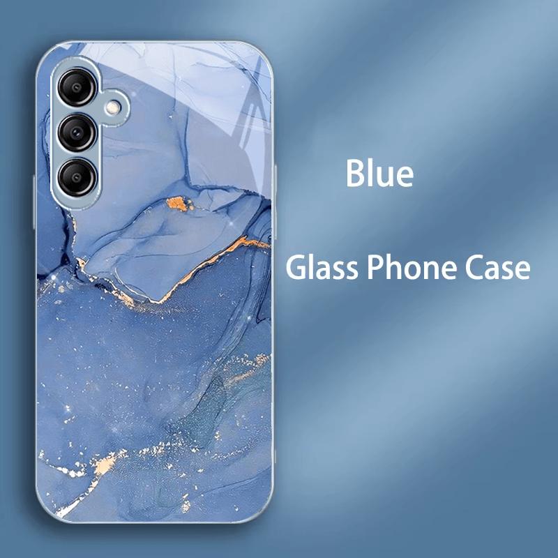 Fashion Case For Samsung A73 A72 A71 A70 A70S For Galaxy A56 A55 A54 A53 A52 A52S A51 A50 A50S PC Tempered Glass Phone Cover