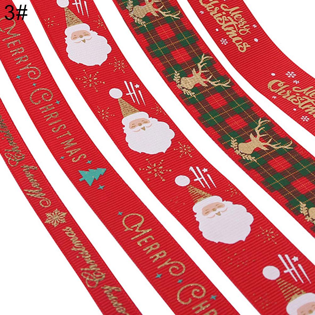 5 Meter 10mm Julgran Snöflinga Mönster Förpackningsband Juldekor
