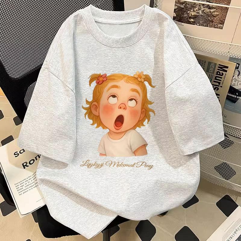 Black cotton short-sleeved t-shirt women's summer new popular student loose design niche giant good-looking top