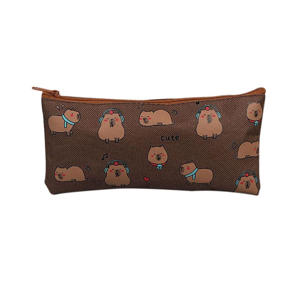 Capybara Stationery Organizer Multi-function Pen Bag Cartoon Stationery Storage Bag