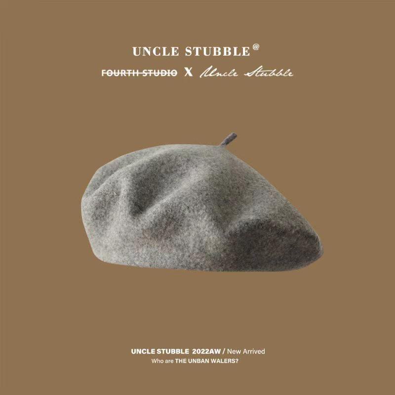 

Высококачественный австралийский шерстяной берет: Анти-пиллинг, корейский стиль, однотонная, ретро-шляпа художника для девочек One Size серый