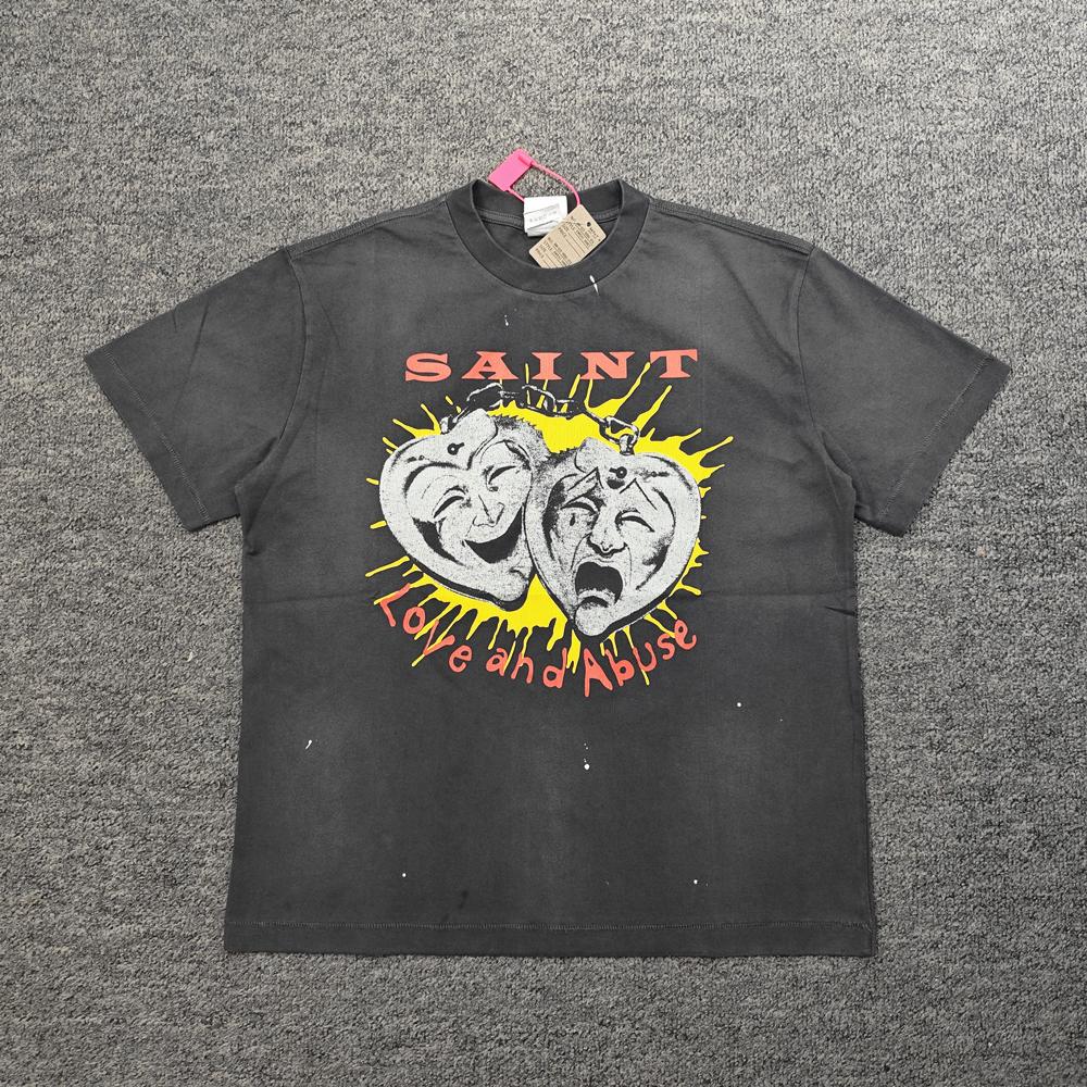 Yso Fashion SAINT OF MICHAEL High Street Baggy Oversize Casual Streetwear Y2k Trend Brand High Quality 1:1 T Shirt For Men S