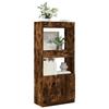 VidaXL Highboard Smoked Oak 63x33x140 Cm Engineered Wood, Bookcase, Modern Bookcase, Bookshelf 855110
