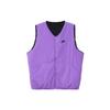 Reversible Fleece Vest With Logo Print And Pocket Detail Men Vest Purple DQ4879-010