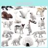 Realistic Miniature Arctic Animal Figures Set Including Walrus Beluga Seal For Children