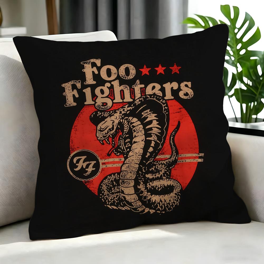 Rock Foo Fighters Cushion Cover Cushion Cover Set 4Pcs 50X50 45X45 40X40 Pillowcase Decorative Sofa Home Decor