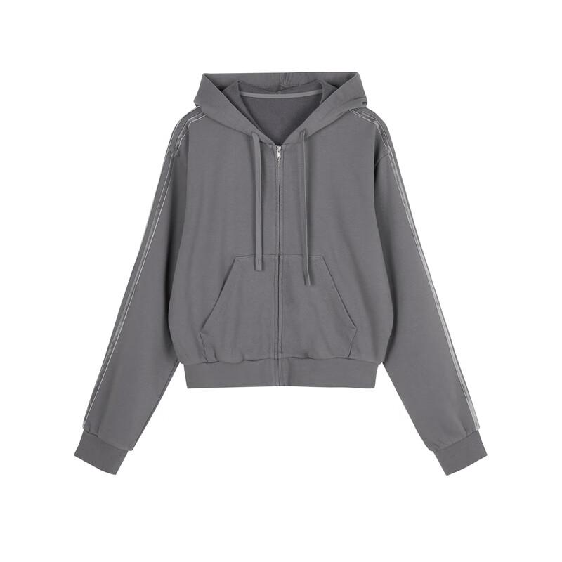 JNBY 2024 Autumn Hooded Cardigan Sweatshirt