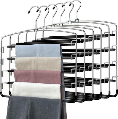 Rotating Multi-Layer Foam Pants & Towel Rack: Foldable, Dip-Coated, Multi-Functional Storage Solution.