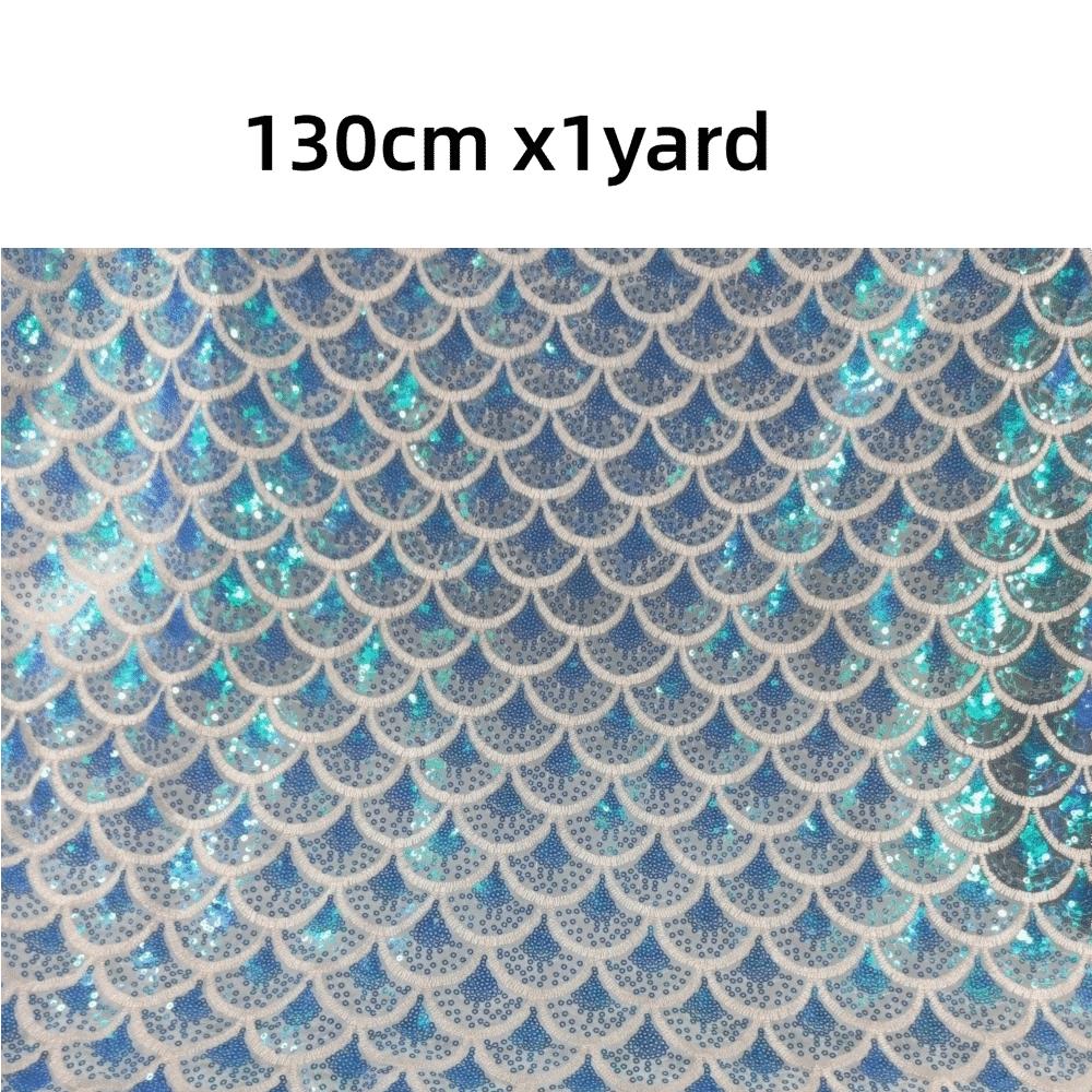 Laser Embroidery Mesh Gauze Sequin Mesh Lace Fabric  Performance Clothing Fabric