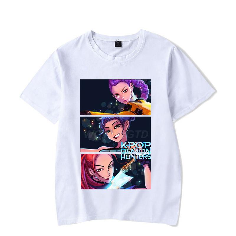Rumi KPop Lovci démonů Anime Tričko Hip Hopová trička Dárek pro muže ženy Móda KPop Lovci démonů Korejská Ulzzang trička