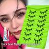 Eyelashes Lazy Sunflower: Influencer Comic Fairy Full Strip False Lashes with Transparent Stem