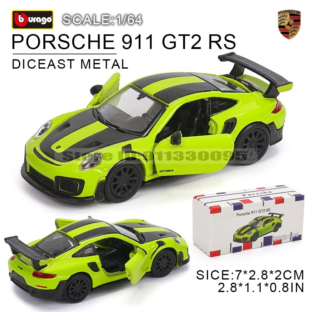 Burago 1:64 golf Porsche 911 Shelby Raventon Mustang Lamborghini Serie da Collezione Modello in Metallo Pressofuso Giocattolo Regalo per Bambini