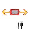 LED Warning Tail Light Wireless Remote Control Rechargeable Safety Warning Light 6 Modes for Motorcycle Bicycle Safety Helmet
