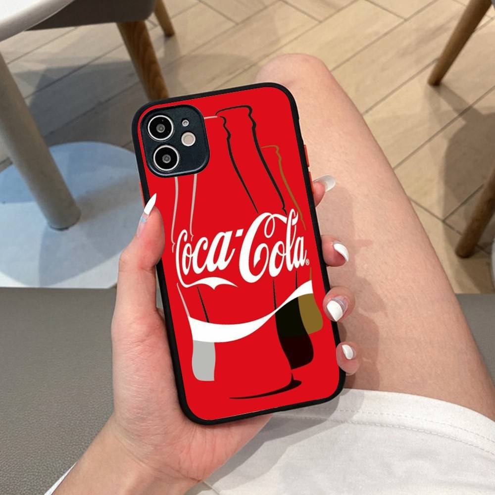 C-Coca C-cola Vintage Logo For IPhone 15 16 Pro Max 11 12 13 14 XS XR X Plus 16E Matte Translucent Phone Cover