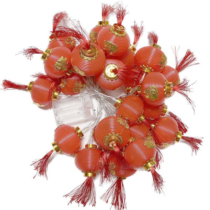 LED Gypsophila Red Lantern String Lights for New Year and Spring Festival Decor