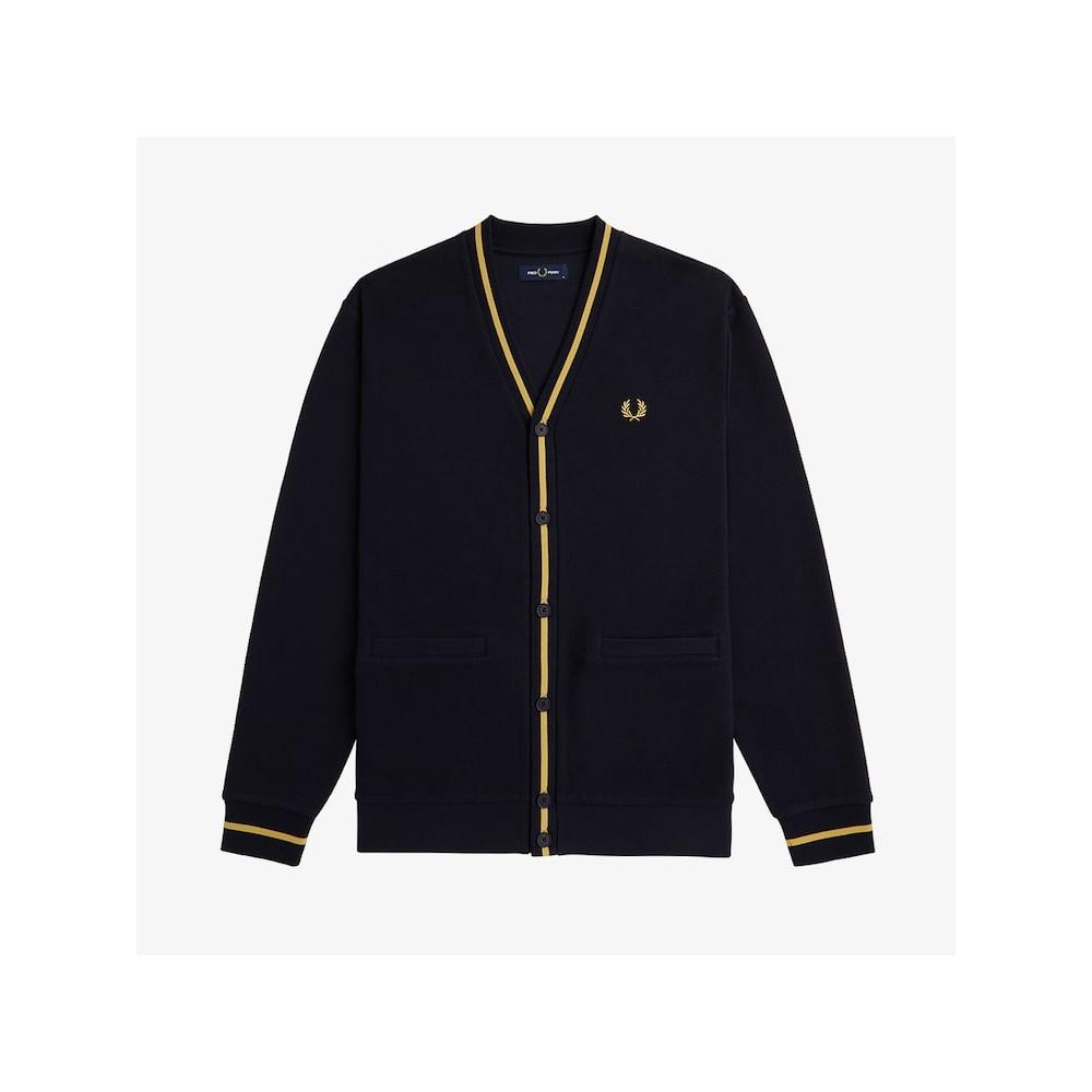 Fred Perry [headquarters Genuine] Fred Perry [sharp] Tip Pique Texture Cardigan  W75  Afpm2432654 W75 qzgAfpm2432654 W75