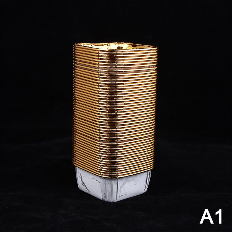 50 stk/sett Engangs papir bakeformer Firkantede papir bakeformer Muffinsformer eller lokk Varmebestandige Glansfulle Muffinsformer Kopper