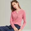 Snowforte Women's Ribbed V-Neck Wool-Blend Knit Cardigan