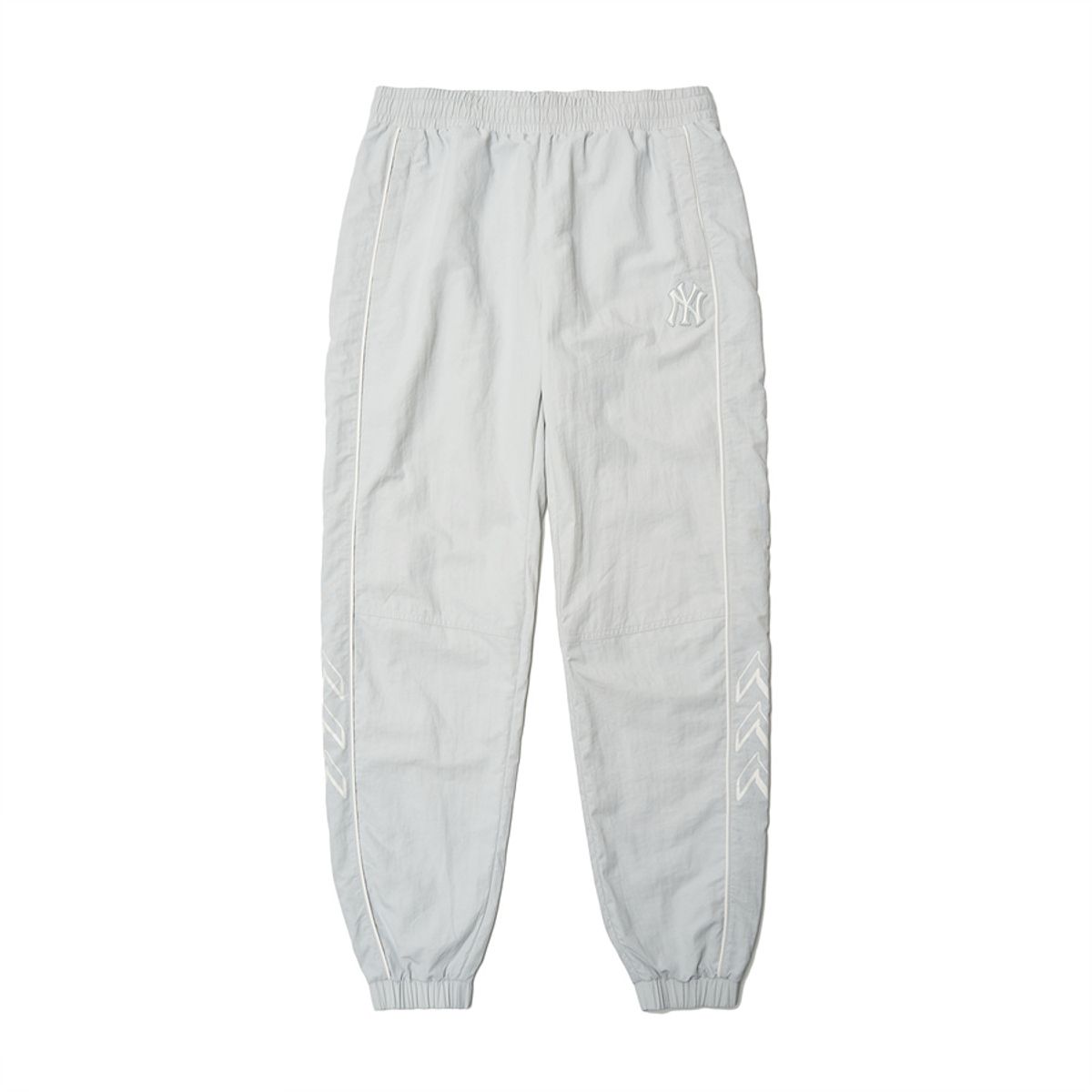 MLB Base Logo Knitted Sweatpants Unisex Gray Moderate Cuffed Pants 3AWPS1414-50GRL L