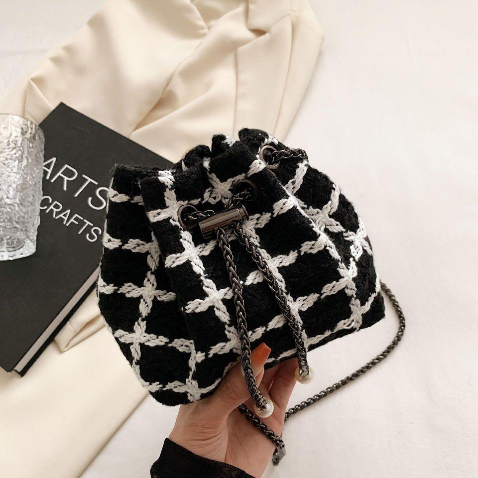 Lucky Bag Bag Women's Retro Small Fragrance Style Chain Bucket Bag Crossbody Small Bag