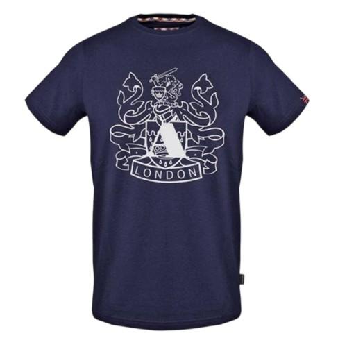 Aquascutum Herren Shield Aldis T-Shirt mit großem Logo