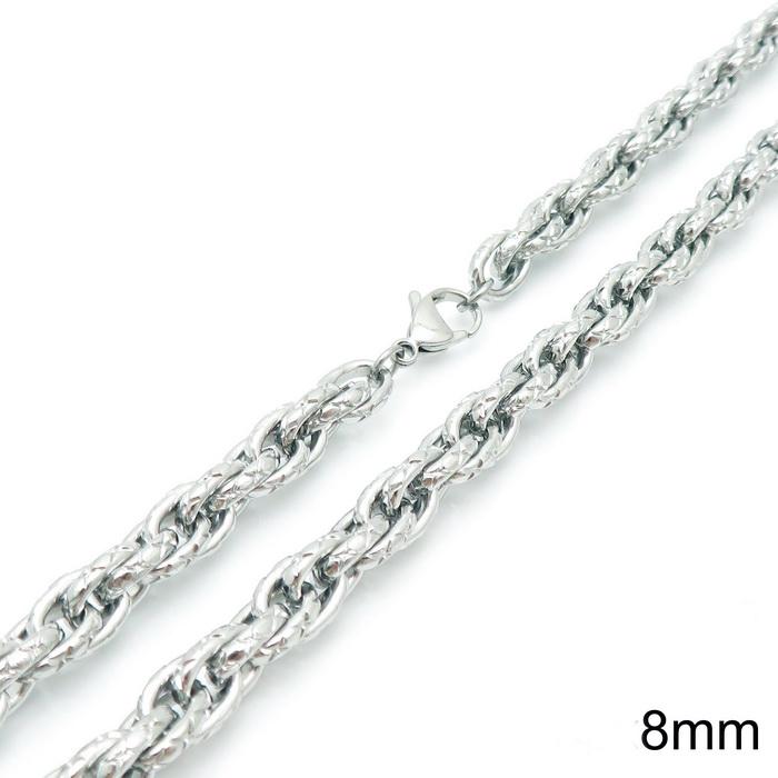 KALEN Stainless Steel Twisted Chain Bracelet For Women Men Rock Thick Patterned Loop Necklace Gold Color Trend Jewelry Gift