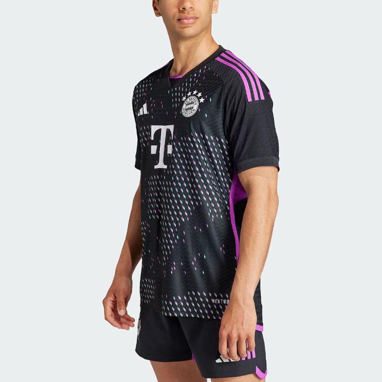 Adidas Fc Bayern 23/24 Away Jersey With Three Stripes and Letter Print Men Jerseys Black HR6947