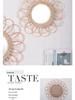 Petal Mirror: Willow Wicker Decorative for Living Room, Bedroom, or Entrance Wall.