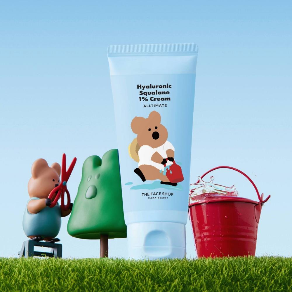 The Face Shop [dinotin Edition] [large Volume] The Face Shop Ultimate Hyaluronic Squalane 1  Cream 90ml