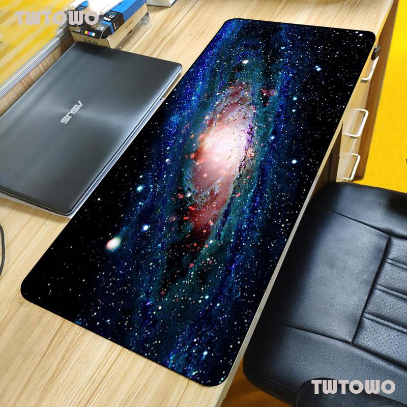 Space Large Mouse Pad Gaming Mouse Mat Anti-slip Rubber Mice Pad PC Computer Gamer Mousepad Desk Mat Edge for CS GO LOL Dota