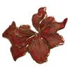 Large Red Gold Sequin Flower Embroidered Lace Patch for Clothing, Dresses, and DIY Decorations