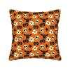 Horror Pumpkin Face Halloween Square Pillow Case  Cushion Cover Novelty Zipper Decorative Pillowcase for Home 18"