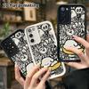 Phone Case: 2D Flat Samsung Galaxy A34 A35 M05 M06 S20 S22 S21 FE Plus 5G Protective Case, Sleep Symbols, Christmas and Halloween Gifts