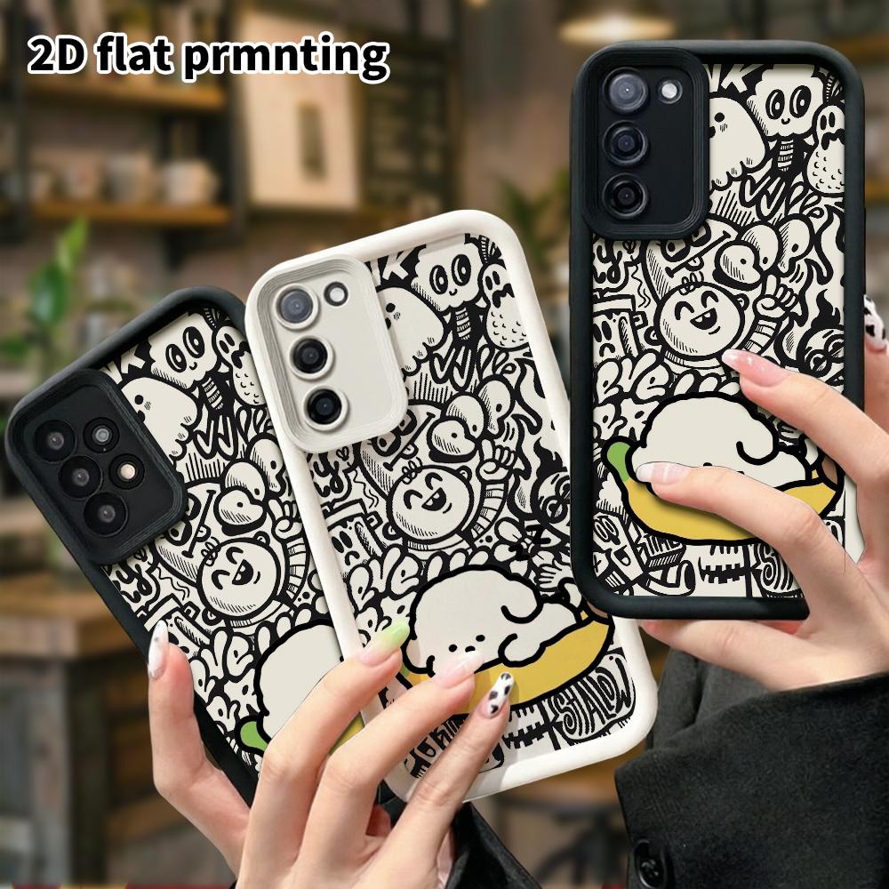 Phone Case: 2D Flat Samsung Galaxy A34 A35 M05 M06 S20 S22 S21 FE Plus 5G Protective Case, Sleep Symbols, Christmas and Halloween Gifts