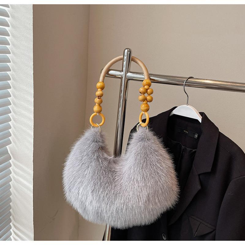 New Casual Plush Fashion Trendy Fluffy Personalized Creative Handbag Shoulder Underarm Women's Bag