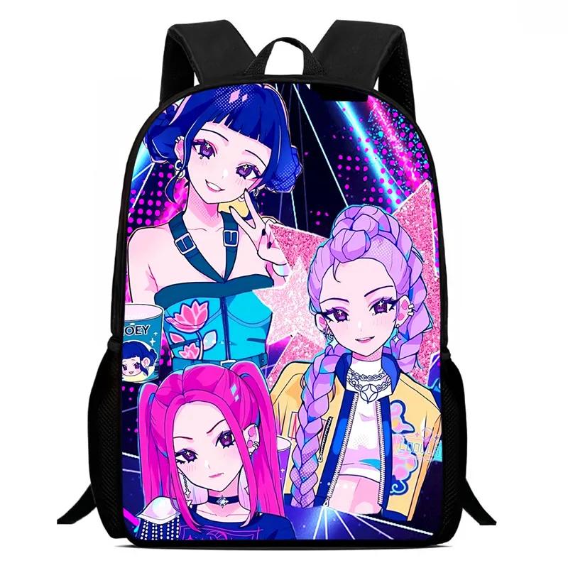 Mochila Child School Backpack,Cartoon K-Po-P D-Emo-N Hu-Nt-Ers Child School Bags For Girl Boy,Durable &Light Weight Backpack