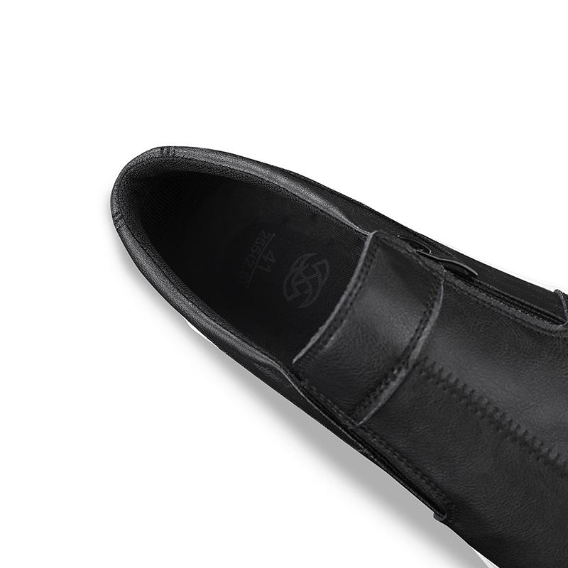 Nové ležérní kožené boty pánské pohodlné nazouváky Britský styl ležérní kožené boty pro muže móda Yuppie tenisky Mužské