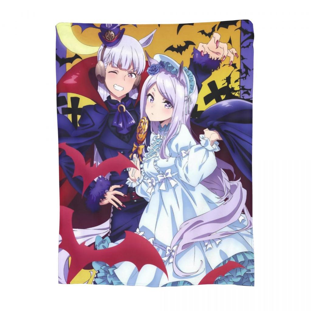 Anime Uma Musume Pretty Derby Blanket Flannel Spring Autumn Multifunction Lightweight Throw Blankets for Bedding Office Quilt