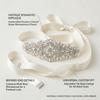 Elegant European & American Court-Style Pearl Rhinestone Hand-Sewn Bridal Waistband