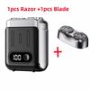 Xiaomi 2025 Mini Electric Smart Shaver Dual Blade Household Car Shaver Digital Display Rechargeable Shaver Powerful Beard Trimmer Tool