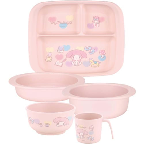 Skater Baby Tableware Lunch Plate for Children Antibacterial Plastic 470ml My Melody Sanrio XP7AG-A